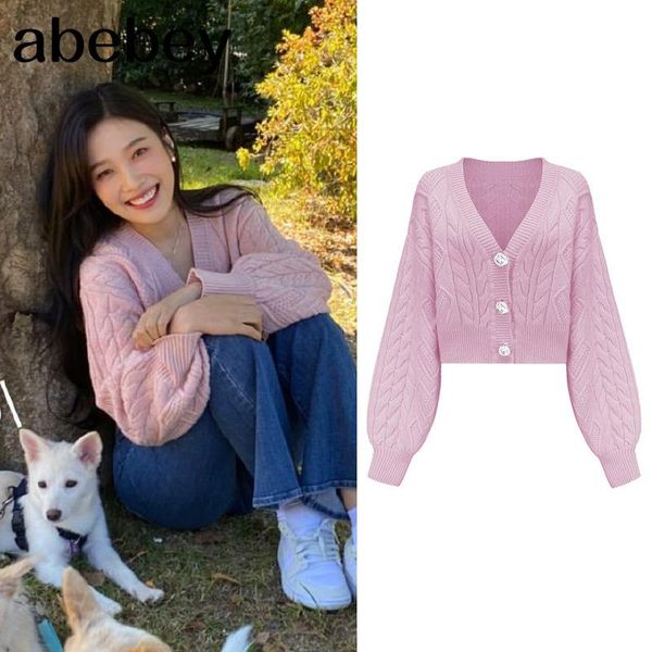 

women's knits & tees cardigan knitted v neck sweaters women streetwear fashion loose solid coat casual button lady, White