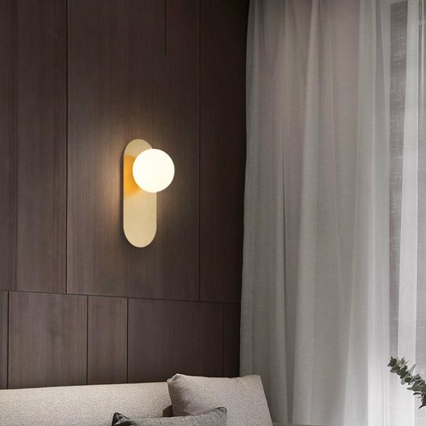 

wall lamp modern led nordic glass ball sconces living bedroom bedside minimalist restaurant kitchen indoor luminaire decor light