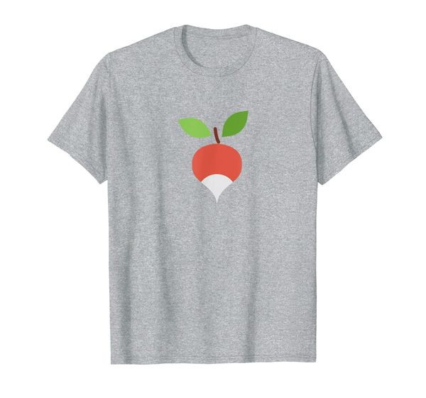 

adorable small radish shirt, White;black
