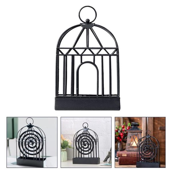 

1pc nordic style birdcage iron mosquito coil holder bracket fragrance lamps