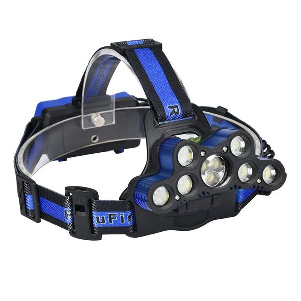 

outdoor lighting 45000 lm 9x xm-l t6 led rechargeable headlamp headlight travel head torch bicycle light bike accessories c31 lights