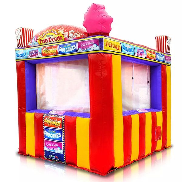 

oxford 3meters inflatable carnival treat shop with foldable curtain concession stand fast food cabin booth ticket stall