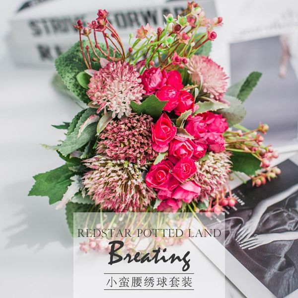 

korean rose holding flowers wedding simulation flower fake dress pography projects home decoration art decorative & wreaths