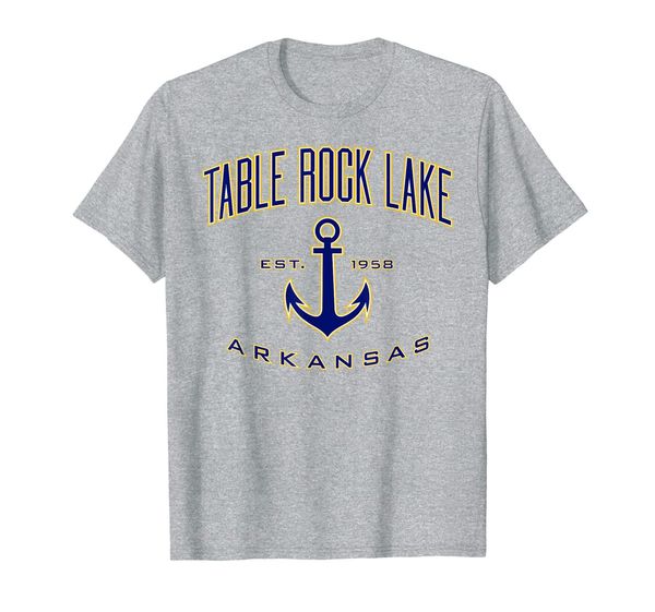 

table rock lake ar t-shirt, White;black
