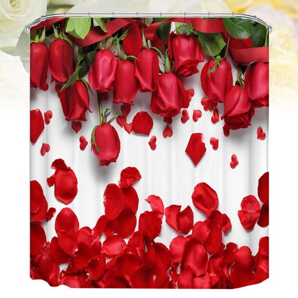 

shower curtains chic rose printing bathing curtain charming fashion home bath decor for bathroom el (180x150cm)