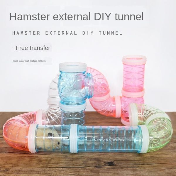 

small animal supplies u-tube type plastic tube line training game external connected tunnel toys for hamster cage accessories