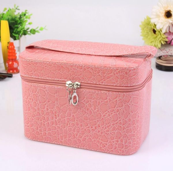

waterproof wearable storage bag 2021 square ladies multifunctional cosmetic leather case beauty bags & cases