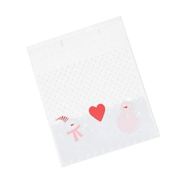 

pcs christmas gift bags self-adhesive cookies packaging biscuits snack candy cake packing xmas party favor wrap