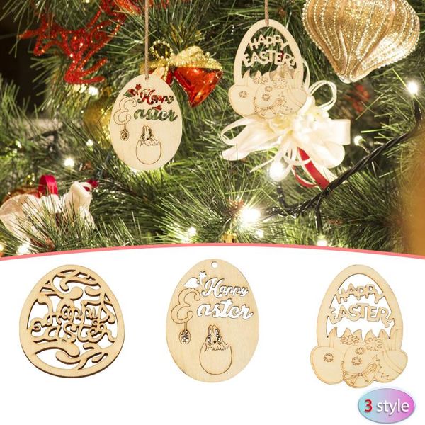 

easter wooden craft eggs home decoration deskroom decor handmade hanging ornament holiday gift for kids decorative objects & figur figur