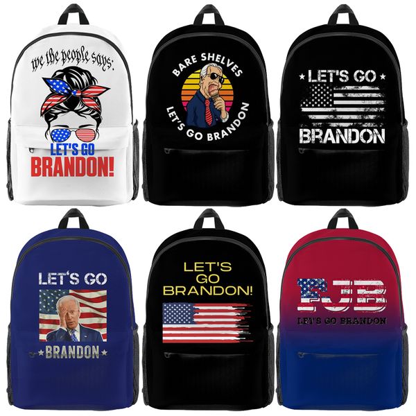 Unissex Let's Go Brandon Impressão 3D Mochilas Estudantes Padrão Engraçado Mochilas Escolares Crianças Mochilas Meninos Meninas Mochila Mochila