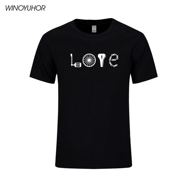 Love Bikes T-Shirt Uomo Estate New Causal Mens T-Shirt Divertente Amante della bicicletta Regalo Top Cool Streetwear Camisetas Masculina 210409