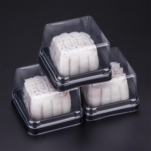 

gift wrap 1 set 100pcs 50g square egg-yolk puff packing box moon cake