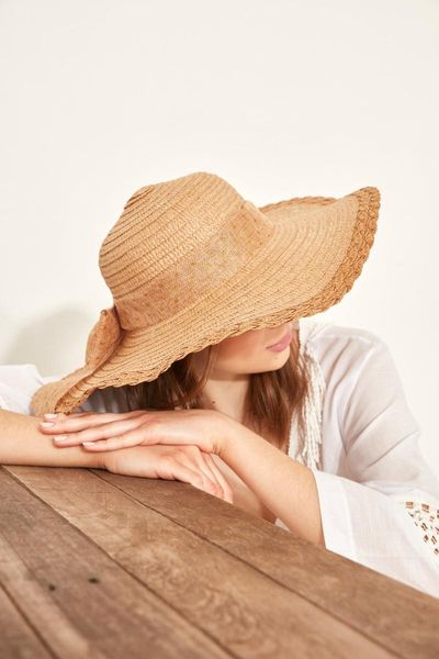 

& city y1670-03 womens sun straw hat outdoor hats, Black;white