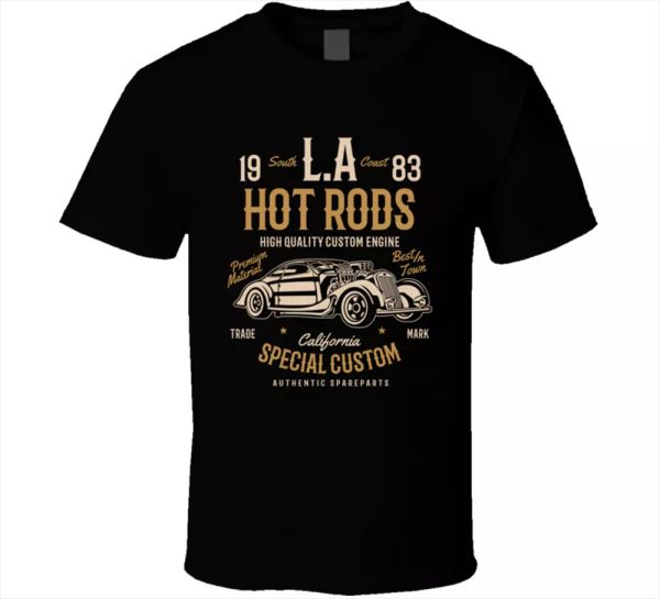 

cars la rods road retro 80's special racing classic men's t-shirt, White;black