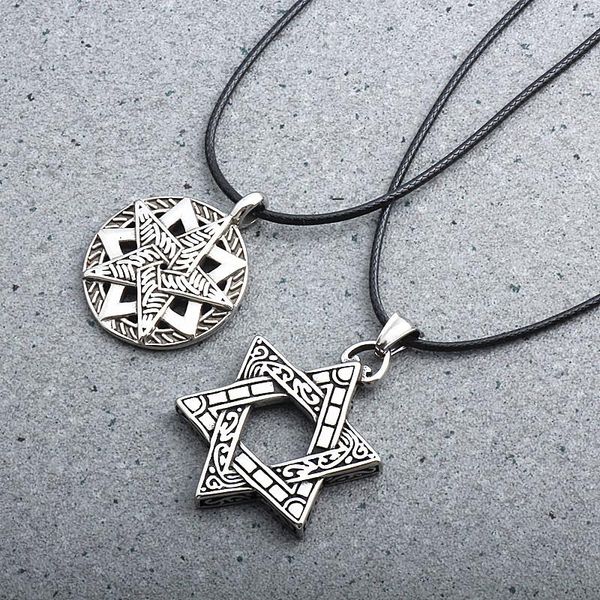 

pendants fashion design men pendant 316l stainless steel norse necklace for boyfriend jewelry gifts 5 styles, Black