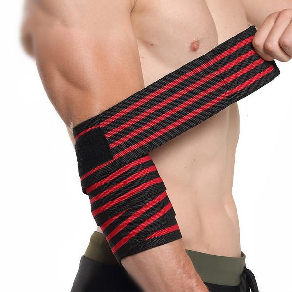 

elbow & knee pads power lifting bodybuilding arm wrap brace strap elastic sleeves bandage compression support for weight, Black;gray