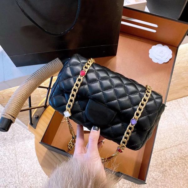 

brand luxury designs lamb leather handbag fashion women purse gold chain sheepskin crossbody bags small size shoulder flap