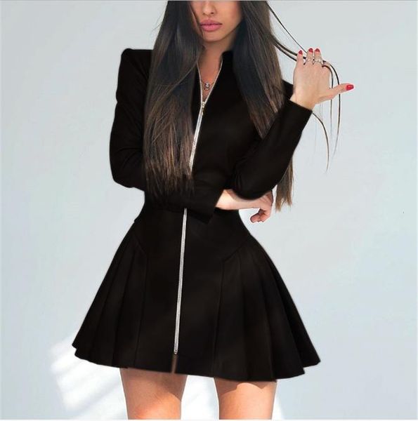 

leather-clad women's dress with female winter clohting, Black;gray