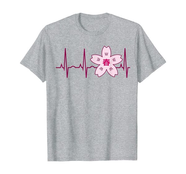 

cherry blossom shirt women men - sakura heartbeat tshirt, White;black