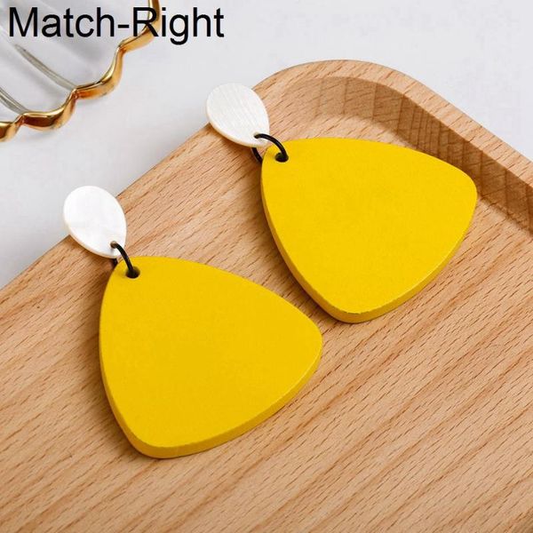 

match-right women statement long dangle earrings for big wood hanging korean drop pendant female jewelry sp710 & chandelier, Silver
