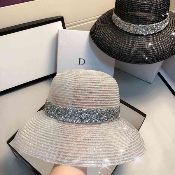 

diamond hat with sun screen in summer, Black;white