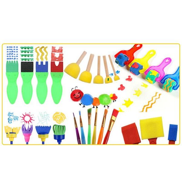 

gift sets g92e early diy learning kids art 26 pieces sponge painting brushes kits