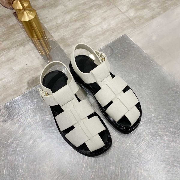 

factory 2021 summer baotou roman sandals leather sole leisure comfortable women's sandals high end women's shoes zlh, Black