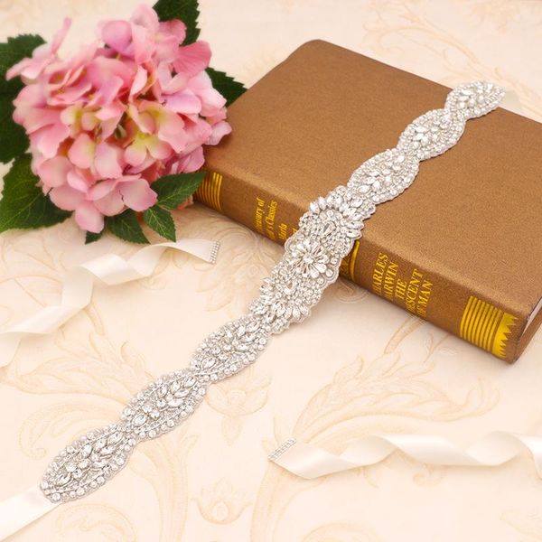 

wedding sashes silver bridal belt sash belt, skinny crystal, White