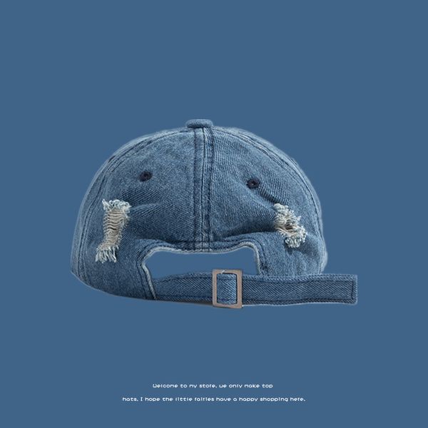 

women's new washing hole cowboy baseball men's couple travel with cloth shade cap, Black;white