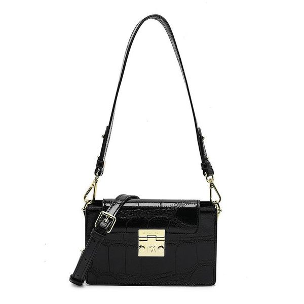 

brand womens handbags crocodile pattern underarm bag spring trend lock design cross-body small square purses and cross body