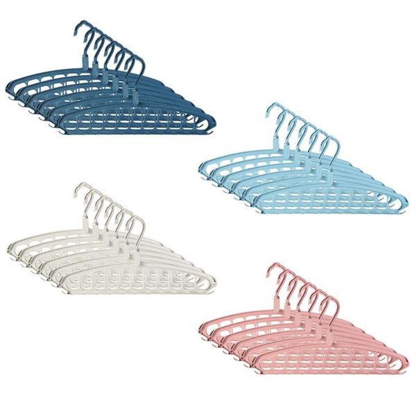 

hangers & racks 6pcs multifunctional closet organizer multi-port support hanger clothes drying rack coat storage hanging shelf with hook