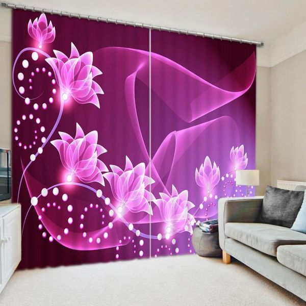

curtain & drapes purple flower luxury blackout 3d curtains for living room bedding office cotinas para sala