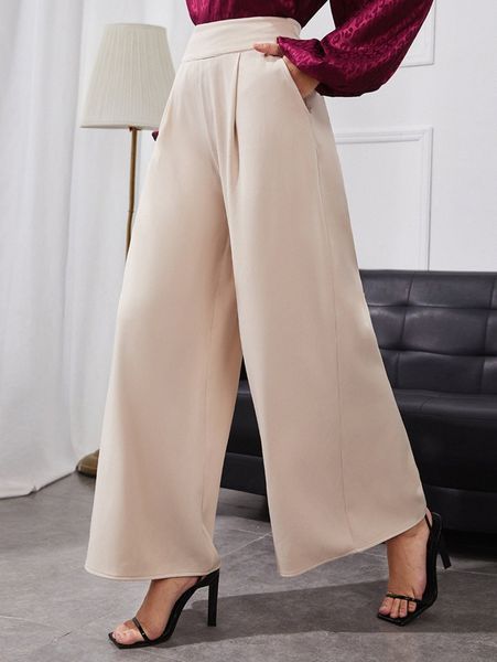 

high waist double breasted wide leg pants r4d8#, Black;white