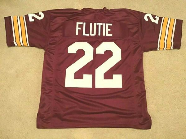 

full embroidery doug flutie maroon jersey stitched custom any name number jersey, Black