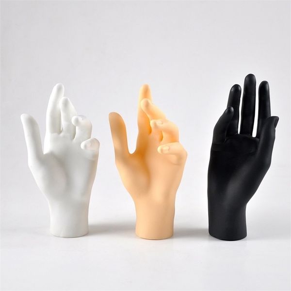 Weibliche Mannequin Hand Modell Figuren Schmuck Ring Uhr Handschuhe Display Stand Modell Home Dekoration Zubehör für Wohnzimmer 210811