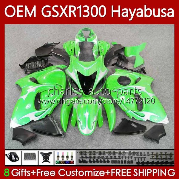 Corpo iniezione per SUZUKI Hayabusa GSXR 1300 CC GSXR-1300 08-19 77No.37 1300CC GSXR1300 08 09 10 11 12 13 GSX R1300 2014 2015 2016 2017 2018 2019 Carena OEM Verde lucido