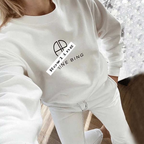 

women's hoodies & sweatshirts white letter hoodie antelope horn sweatshirt o neck pullover printed long-sleeved 100% cotton 2, Black