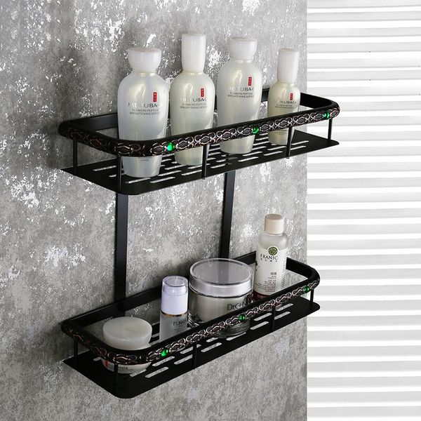

bath accessory set arrival wall mounted orb brass bathroom shelf with towel rack and robe hooks shampoo dual tiers corner
