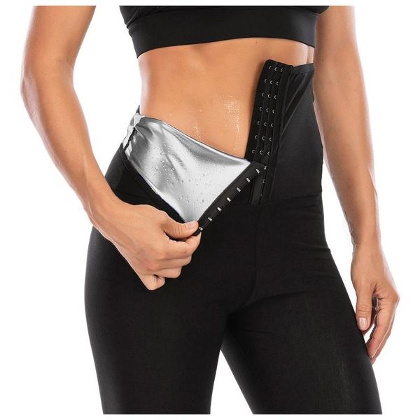 

women's leggings women slimming pants high waist trainer legging pant body shaper sport running tummy control panties shapewear trouser, Black