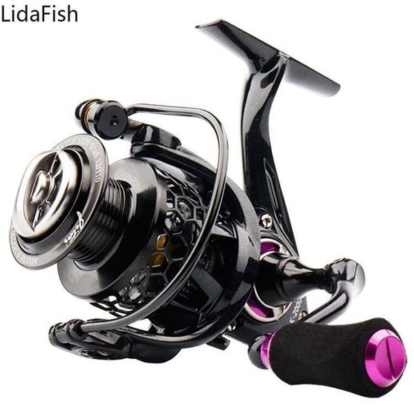

lidafish 1000 2000 3000 4000 spinning fishing reel 10+1bb metal handle 5.2:1 aluminum spool carp wheel baitcasting reels