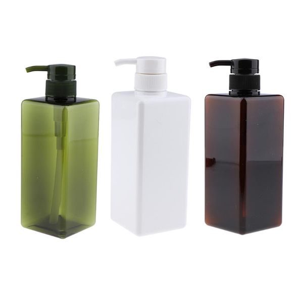 

3pcs 650ml refillable empty plastic shampoo bottles with conditioner pump, 22 ounce, bpa- lightweight storage & jars
