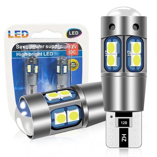 

emergency lights 2pcs t10 w5w led canbus bulb 194 168 3030 10smd auto width interior reading lamp marker parking no error 12v super bright