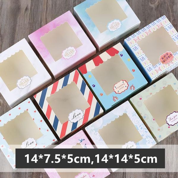 

gift wrap 5pcs paper boxes with window cookie cake decorating supplies christmas wedding party favor baking