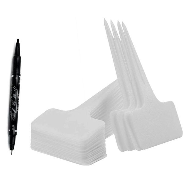 

other garden supplies 100pcs white plant labels water t-types tag reusable nursery markers for flower vegetables