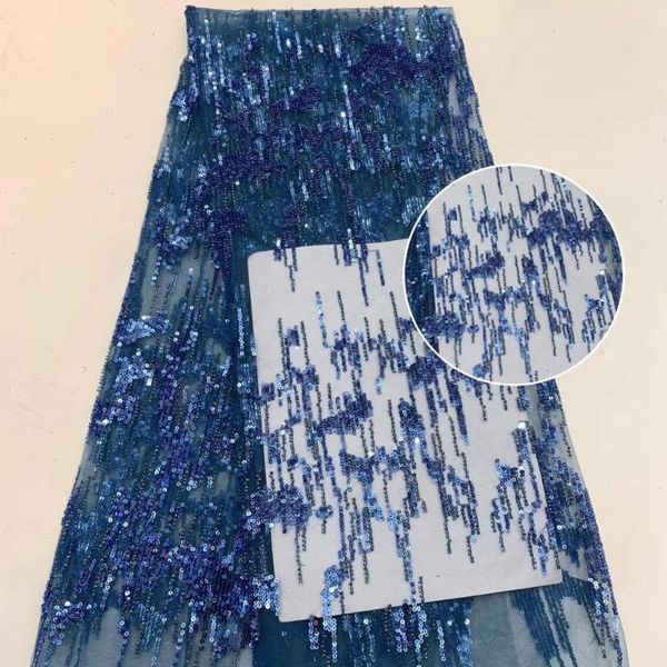 

ribbon beads embroidery 2021 french nigerian lace fabric bridal net tulle for wedding party dpmay105, Pink;blue