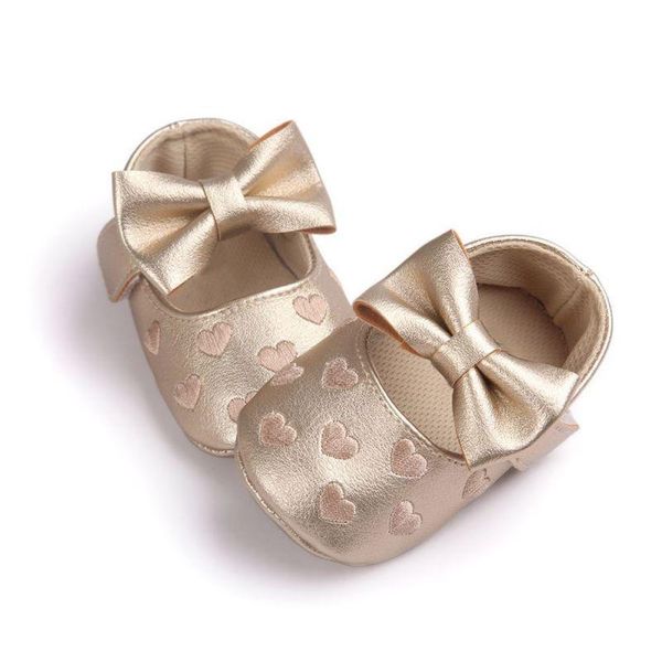 

lxa-baby boy girl breathable bow design anti-slip shoes casual sneakers toddler soft soled first walkers