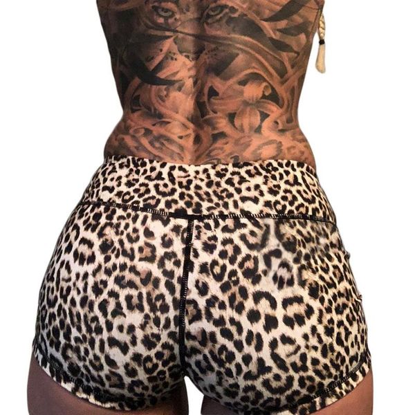 

yoga outfits 2021 leopard print high waist leggings hip push up stretch shorts running tights jogging sport, White;red