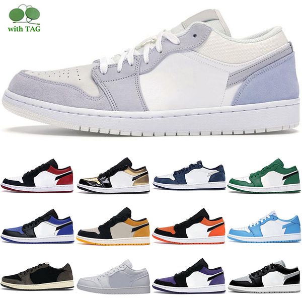 

discount jumpman low 1 og basketball shoes unc travis scotts mens obsidian paris hyper royal black toe flexible trainer sports sneakers size