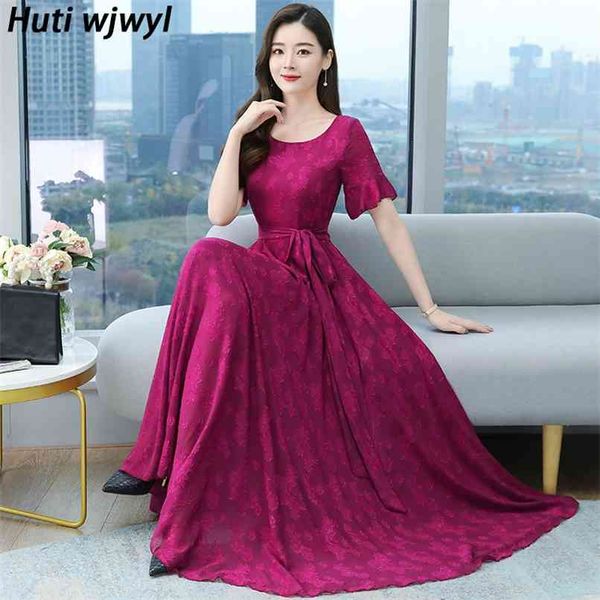 

spring summer plus size vintage runway shite maxi dress women bodycon party vestidos elegant solid chiffon beach midi 210528, Black;gray