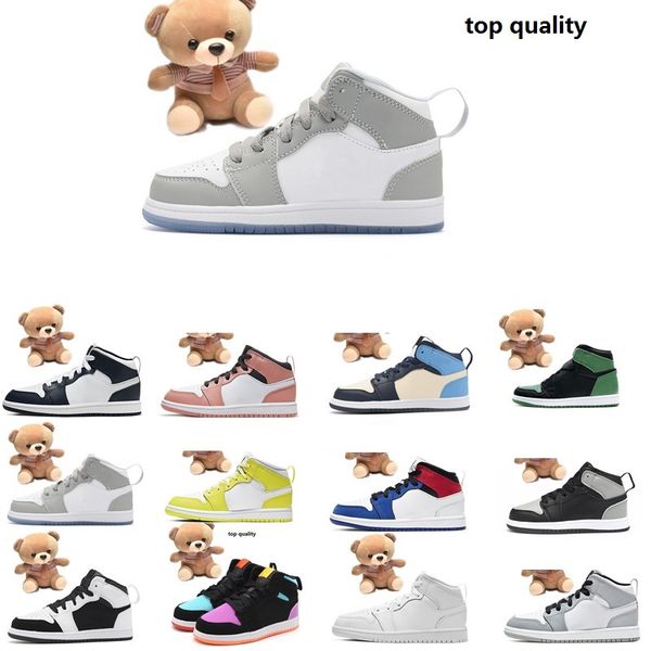

kid infants 1s 1 toddler kids basketball shoes boys girls breathable childrens shoe pine green game royal scotts obsidian chicago bred sneak
